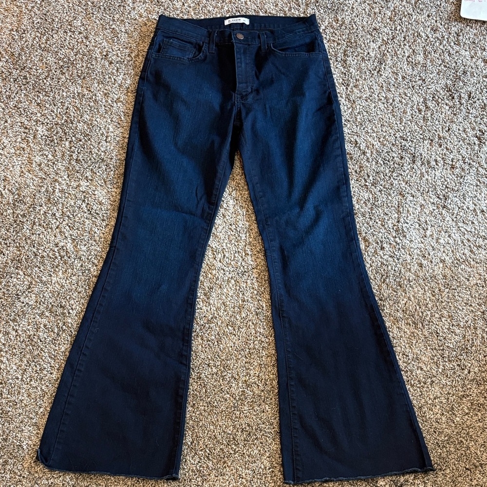 Stylish Women's Wide Leg Jeans in Navy